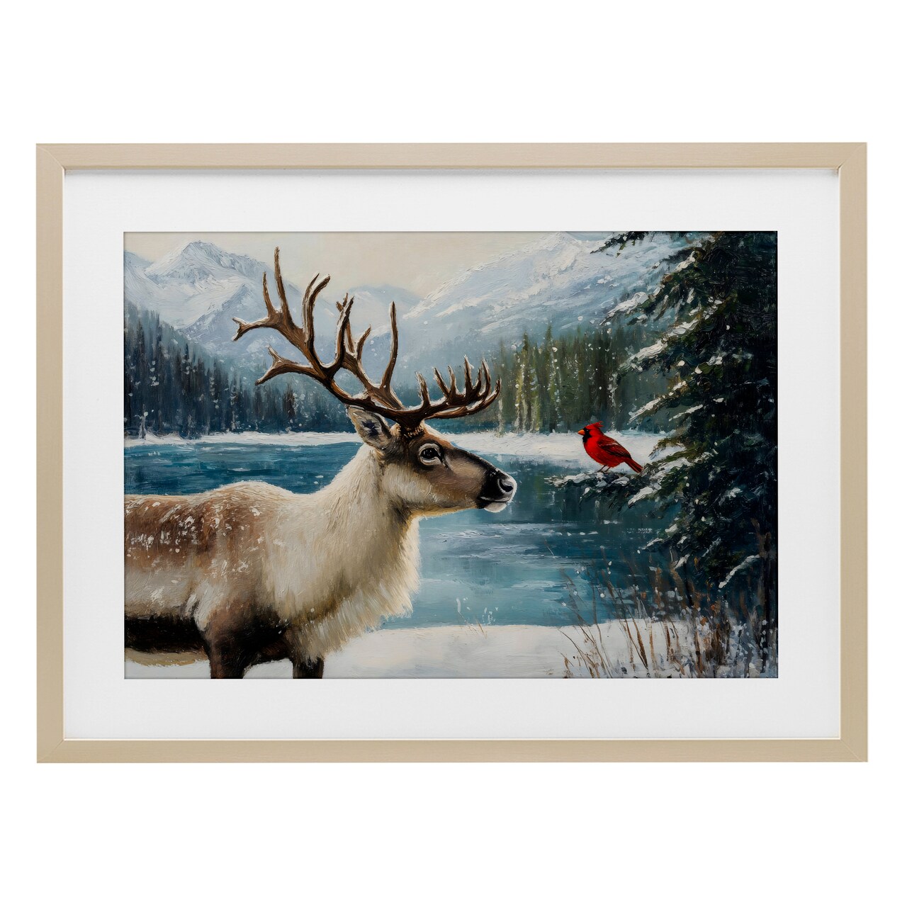 Stupell Industries Christmas Conversation In Wild Framed Print Under Glass, design by Petal Prints Design